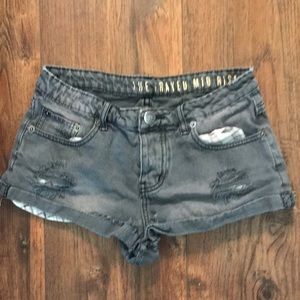 Grey Jean shorts